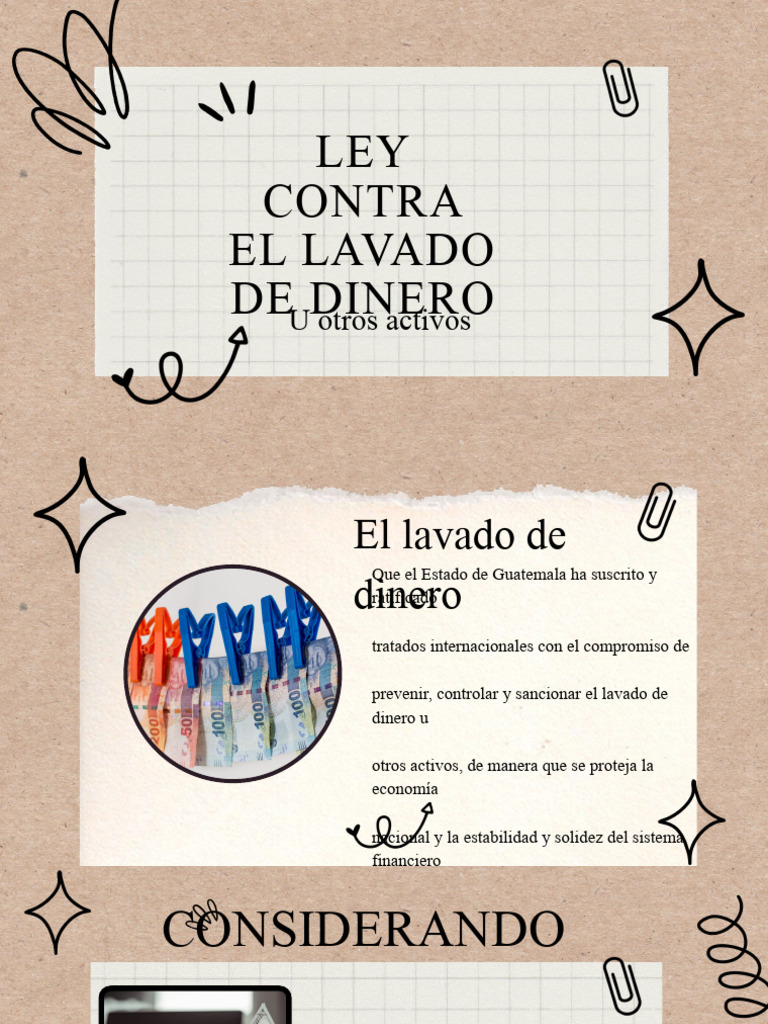 Ley contra el Lavado de Dinero en Guatemala | PDF | Castigos | Dinero
