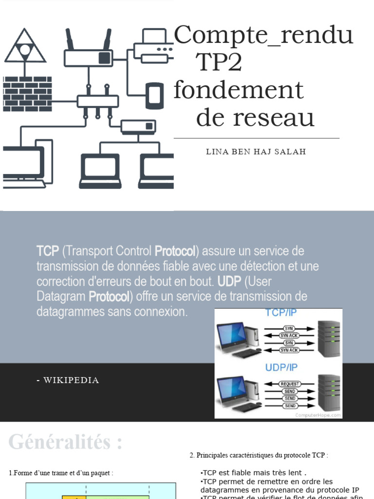 TP 2 | PDF | Protocole de contrôle de transmission | Protocoles Internet