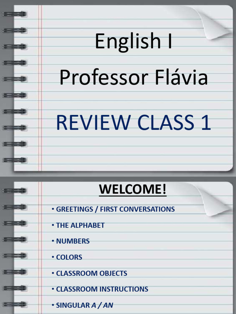 English I Review Class Overview | PDF | English Language | Grammatical ...