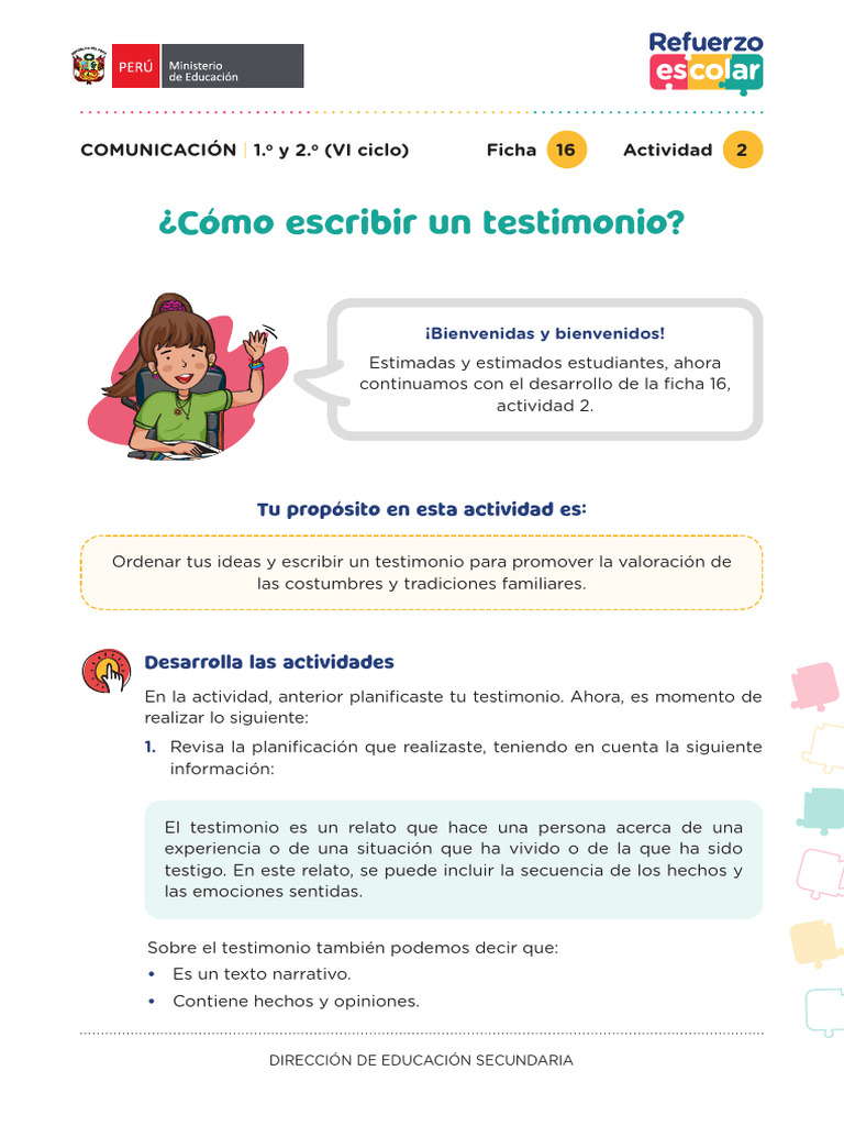 Cómo escribir un testimonio personal | PDF | Testimonio
