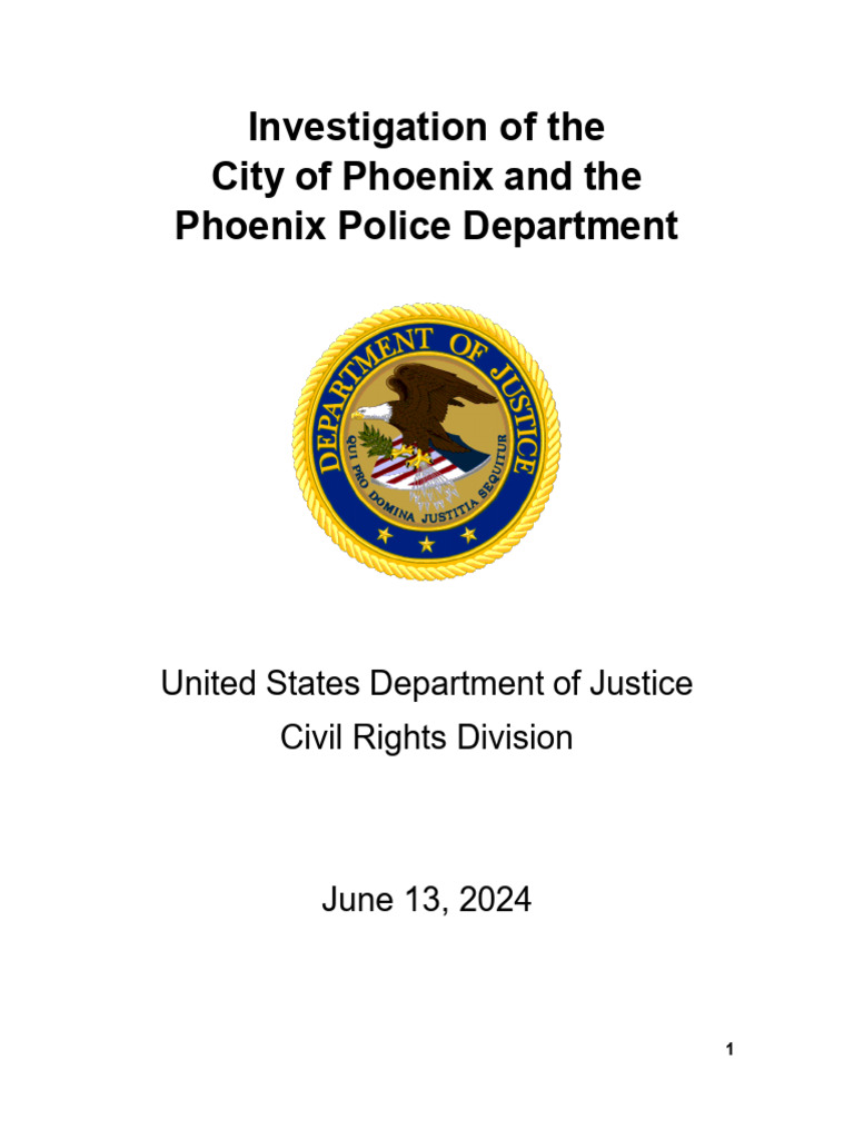Doj phoenix pd findings report pdf graham v connor deadly force