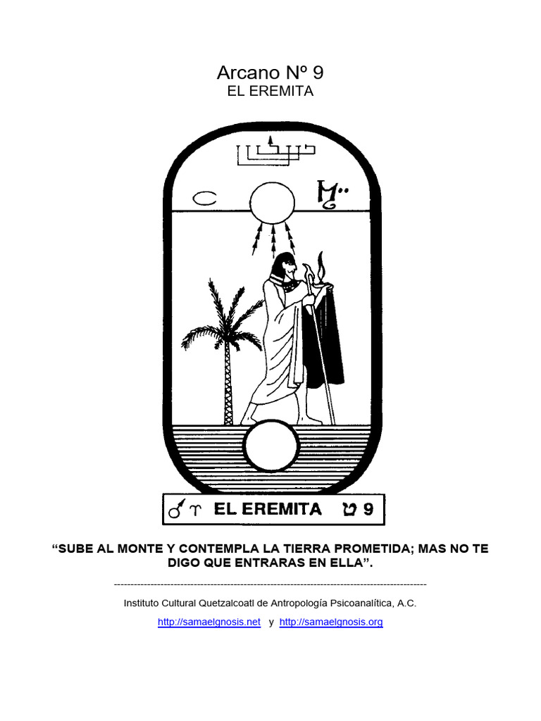 Arcano 09 - El Eremita | PDF | Luna | Arcanos Mayores