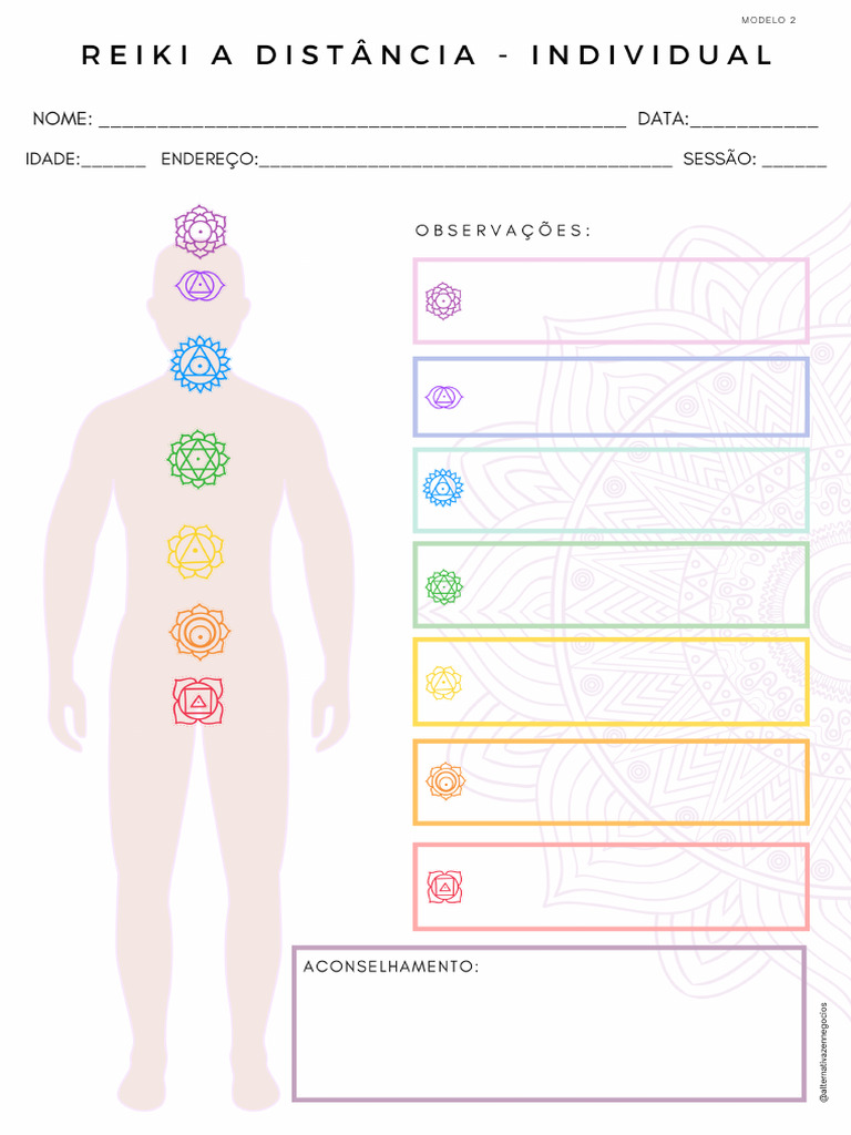 5 Reiki a Distancia - Modelo 2 | PDF