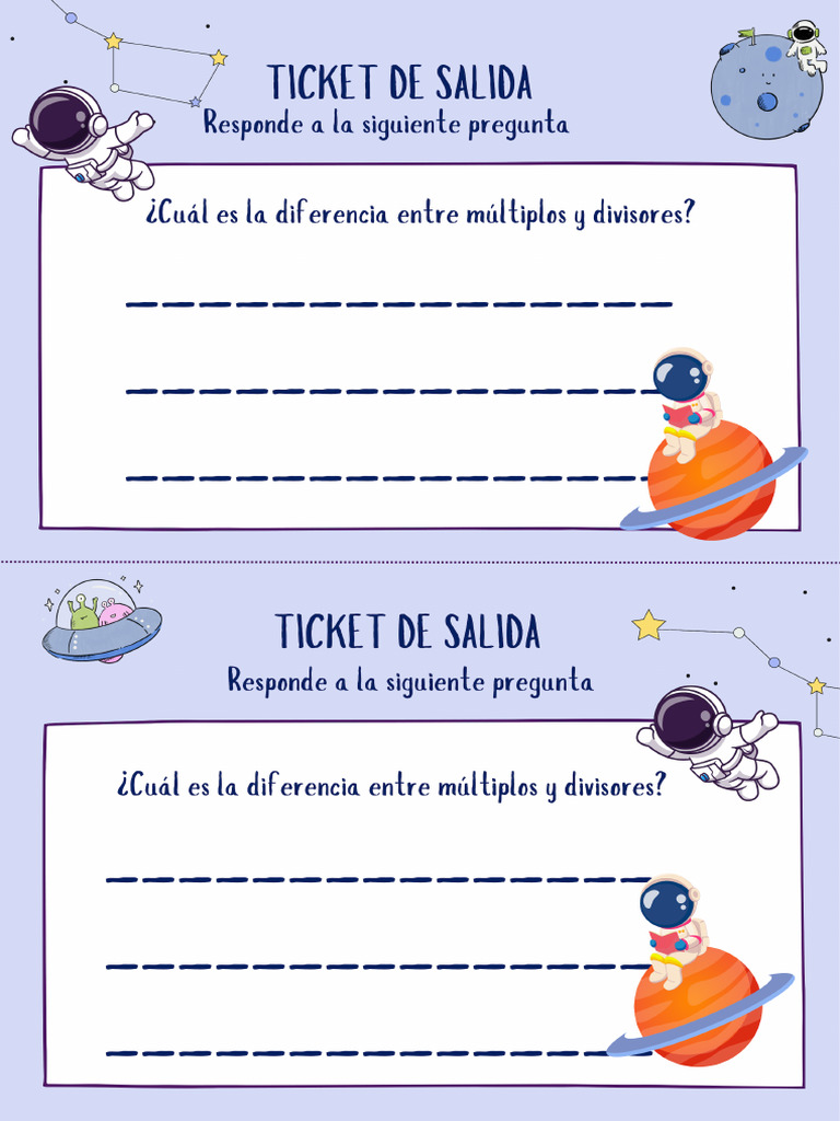 Ticket de Salida 6to | PDF