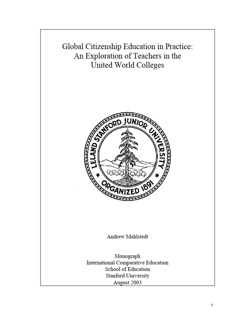 Global Citizenship Education in Practice UWC Education | PDF ...