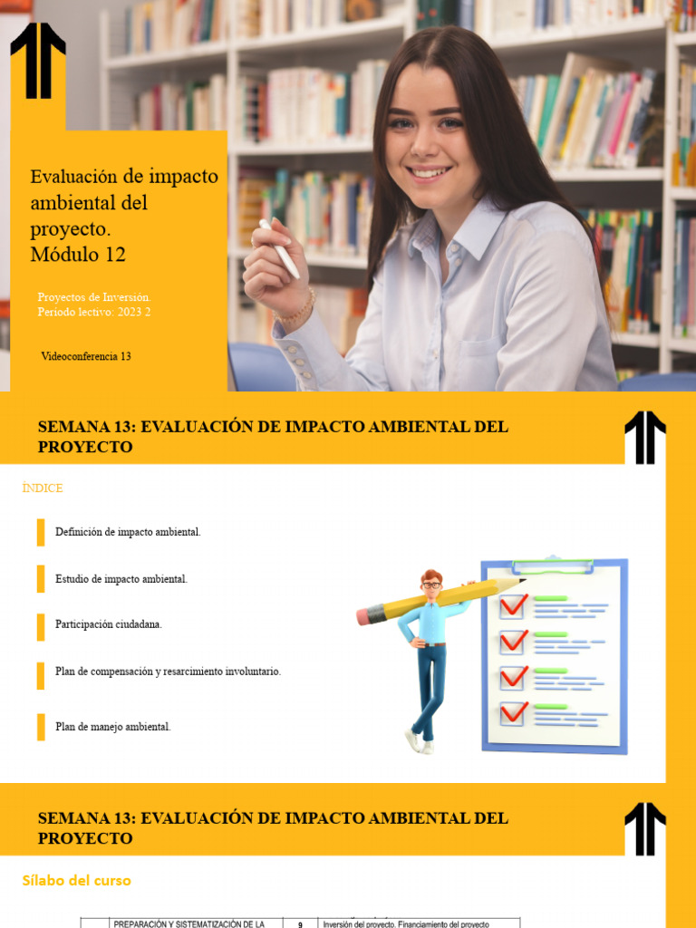 Semana 13 - Evaluación de Impacto Ambiental Del Proyecto y FC | PDF ...