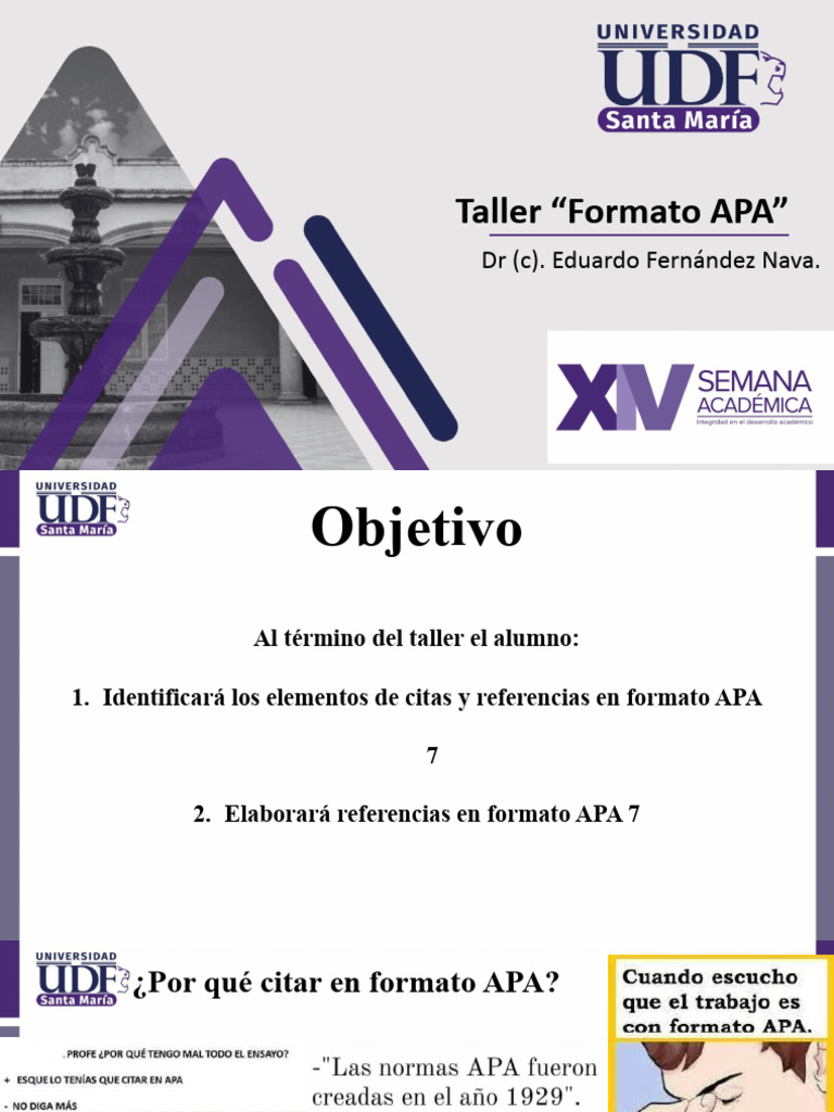Presentacion Taller Formato APA FINAL | PDF | Publicación | Estilo apa