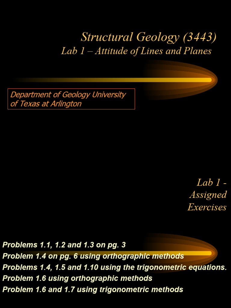Structural Geology 3443 Pdf Geometry Euclidean Geometry