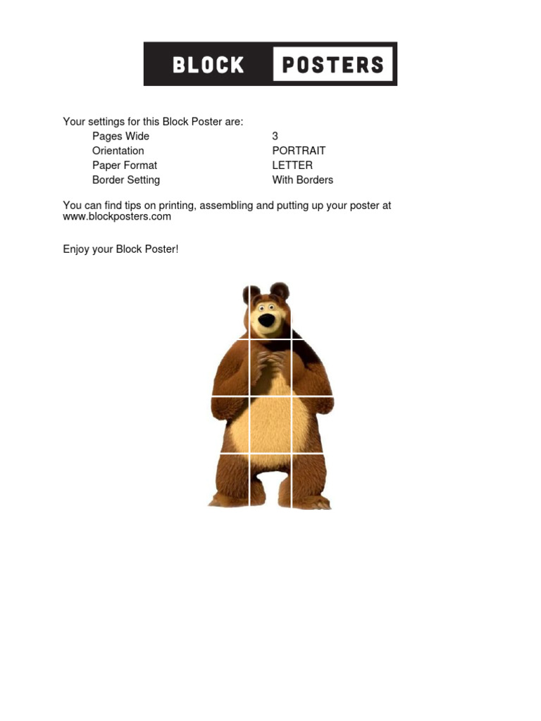 Block Poster Setup Guide | PDF