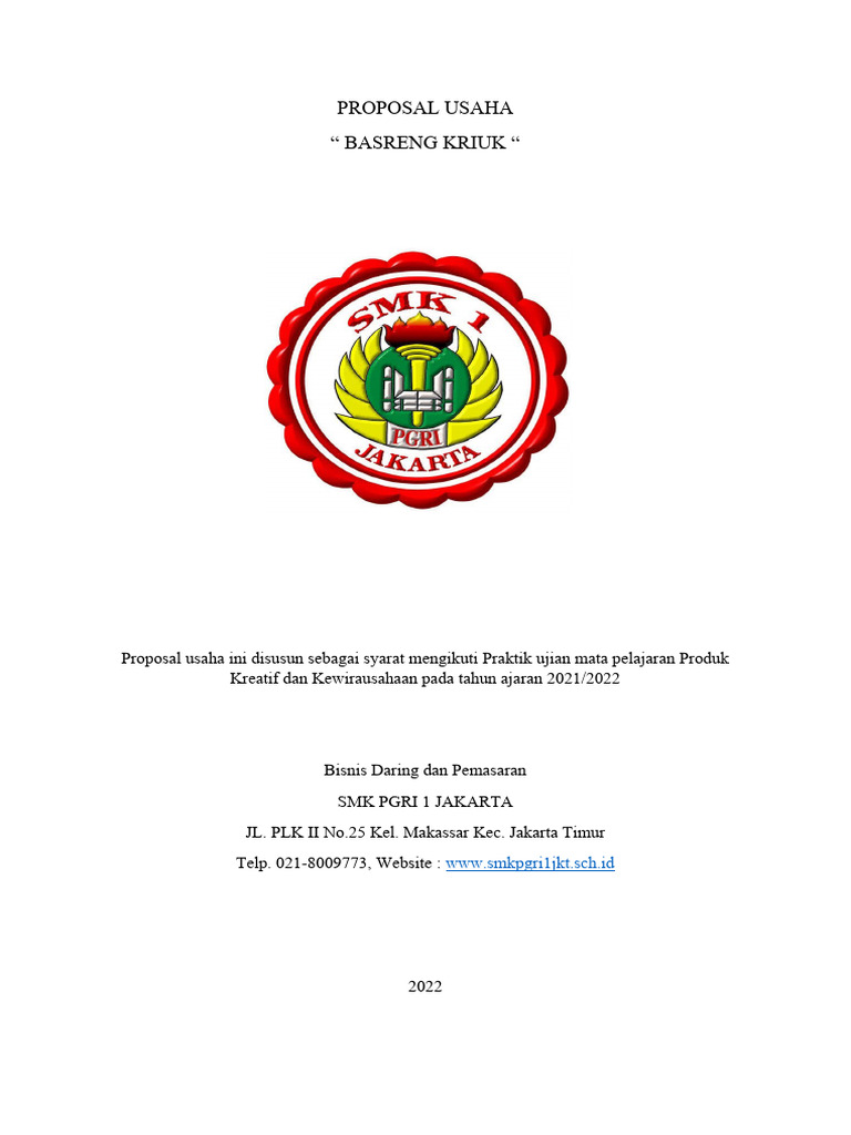 Proposal Usaha Kelompok | PDF