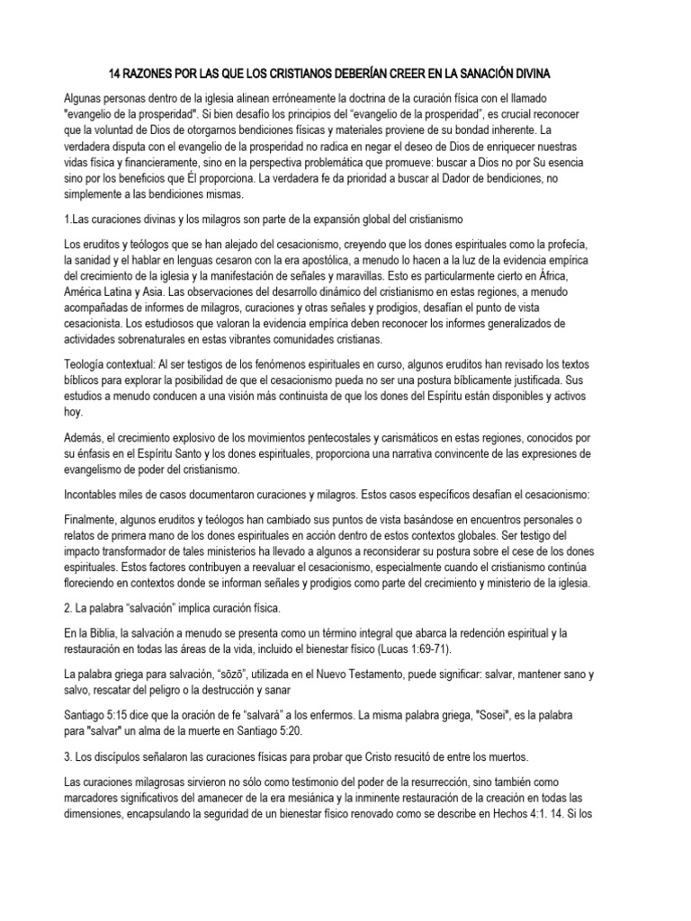 14 Razones Por Las Que Los Cristianos Deberían Creer en La Sanación ...