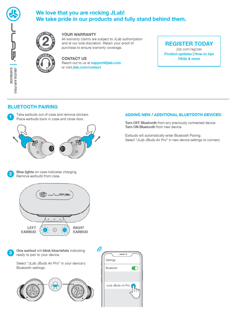 En JBuds Air Pro Manual v2 PDF Headphones Bluetooth