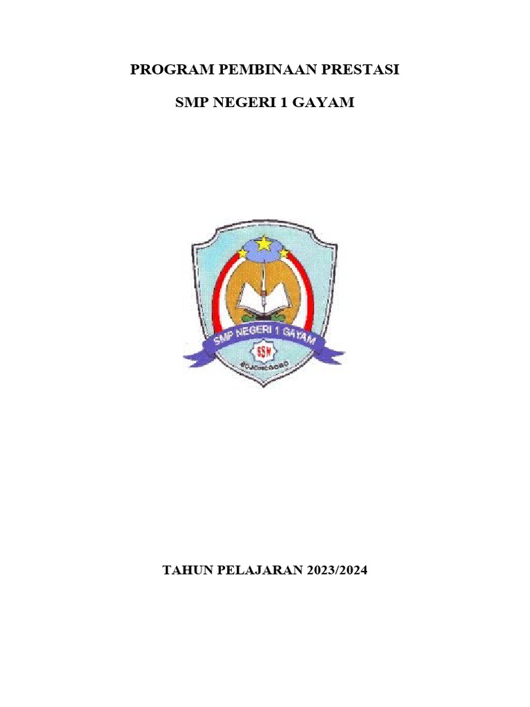 Program Pembinaan Prestasi SMP 2023/2024 | PDF