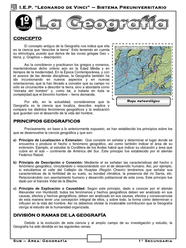 Elementos y Principios de Geografía | PDF | Geografía | Clima