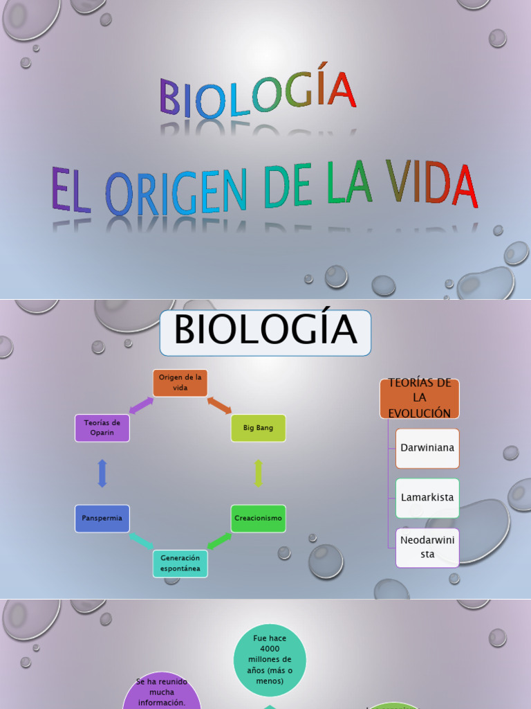 Teorías sobre el Origen de la Vida | PDF | Biología | Naturaleza