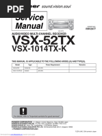 Pioneer VSX-518 Service Manual | PDF | Soldering | Amplifier
