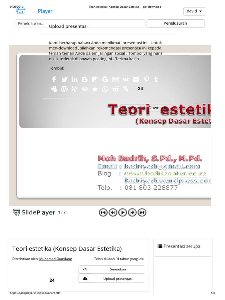 Teori Estetika Konsep Dasar Estetika Ppt Download Pdf Komputer