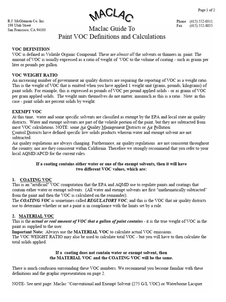 Vocguide 2 K Pdf Volatile Organic Compound Paint