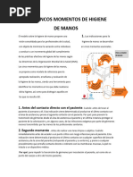 5 Momentos Clave para Higiene de Manos | PDF | Lavado de manos | Higiene
