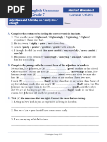 Burlington English Grammar Worksheet - 2