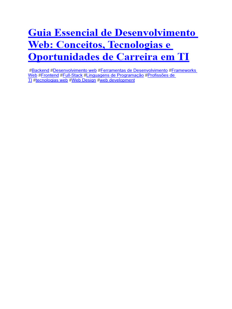 Guia de Desenvolvimento Web Moderno | PDF | Rede mundial de ...