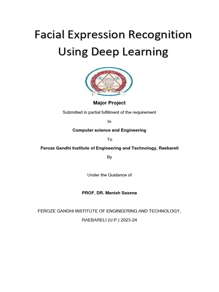 Deep Learning for Facial Recognition | PDF | Statistical Classification ...