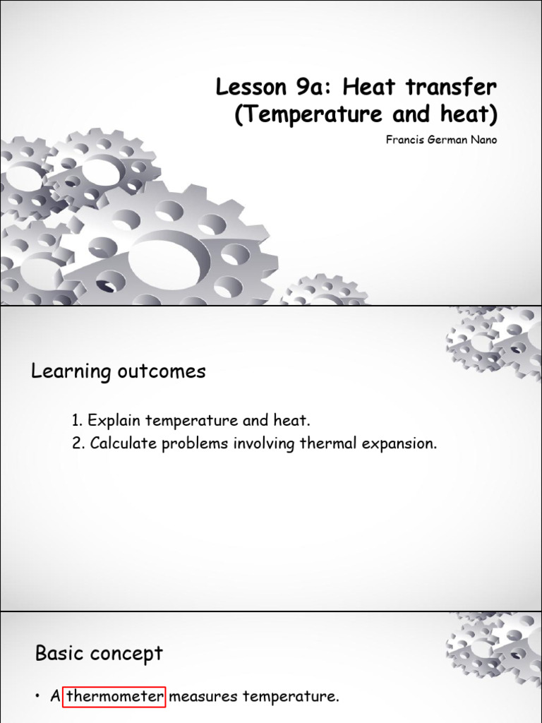 Heat Transfer - Temperature and Heat - NWC | PDF | Thermal Expansion | Heat