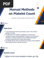 Manual Platelet Count and Estimate Guide | PDF | Platelet | Vertebrates