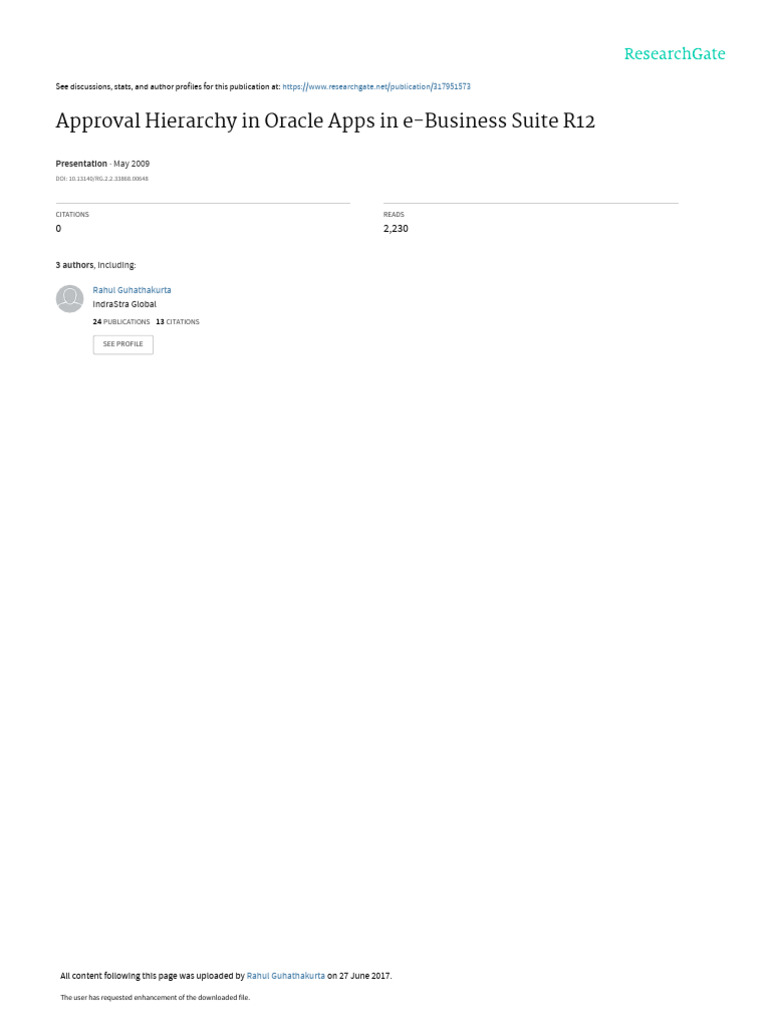 Oracle R12 Approval Hierarchy Setup | PDF | Hierarchy | World Wide Web