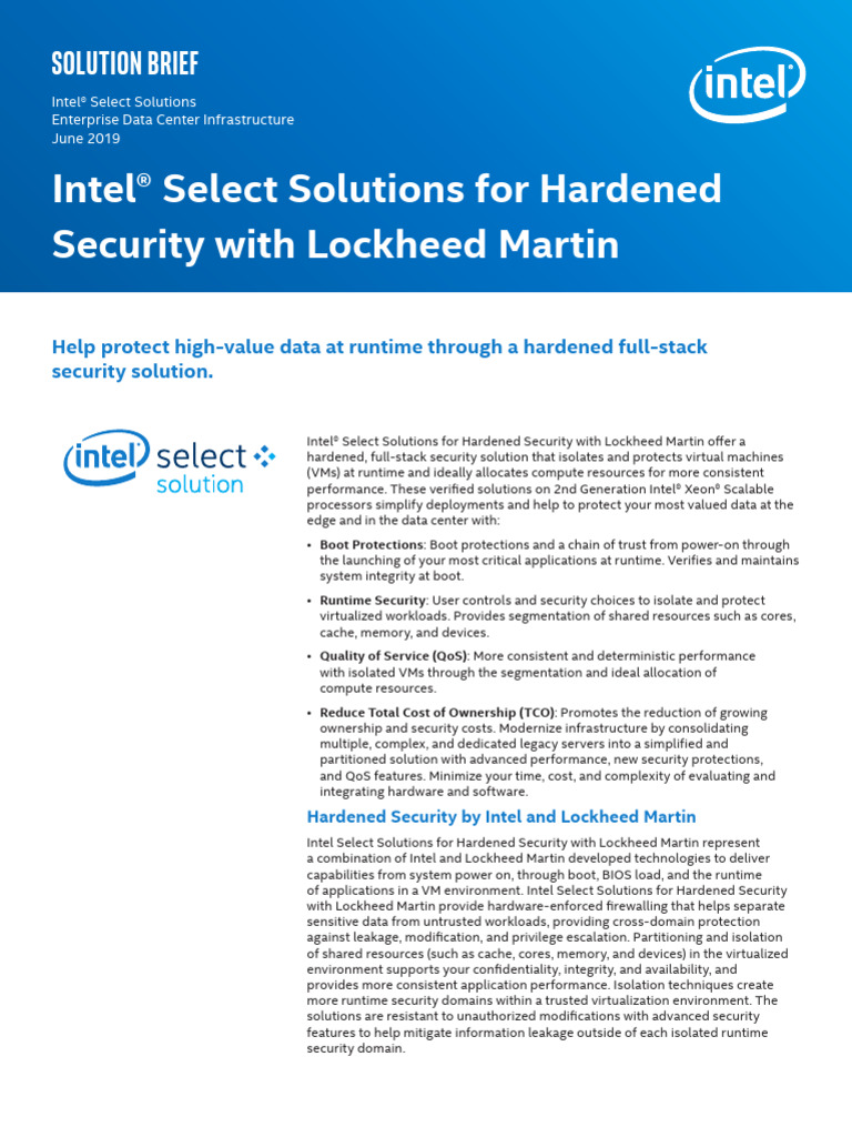 Hardened Security Lockheed Martin Brief | PDF | Computer Security ...