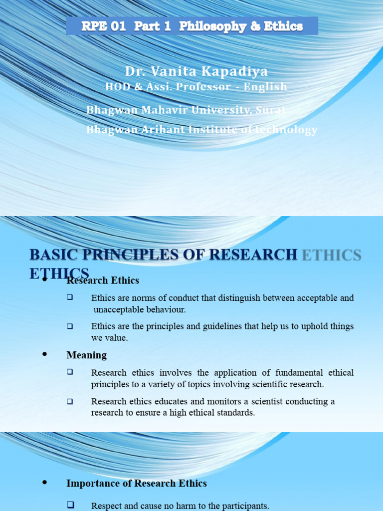 Principles of Research Ethics Explained | PDF | Animal Welfare | Privacy
