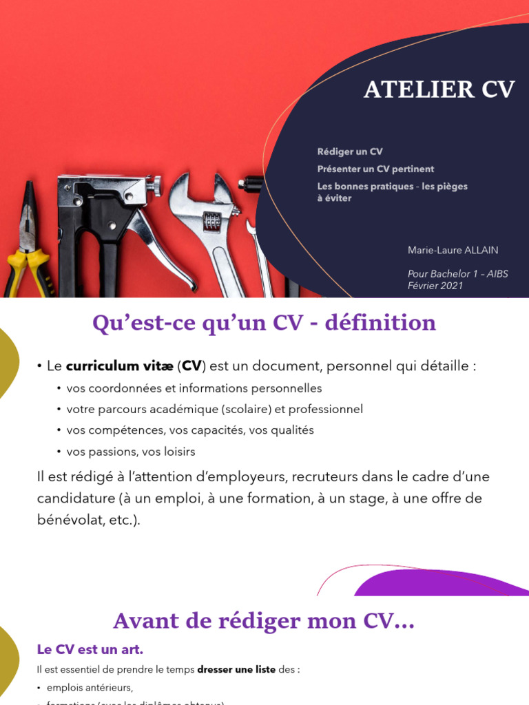Guide pratique pour rédiger un CV efficace | PDF | Évolution de carrière