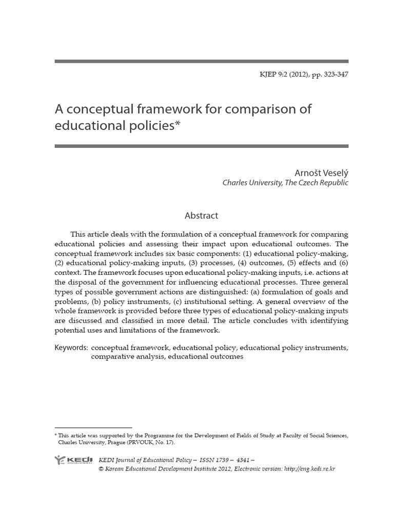 Conceptual Framework for Educational Policy | PDF | Policy | Curriculum