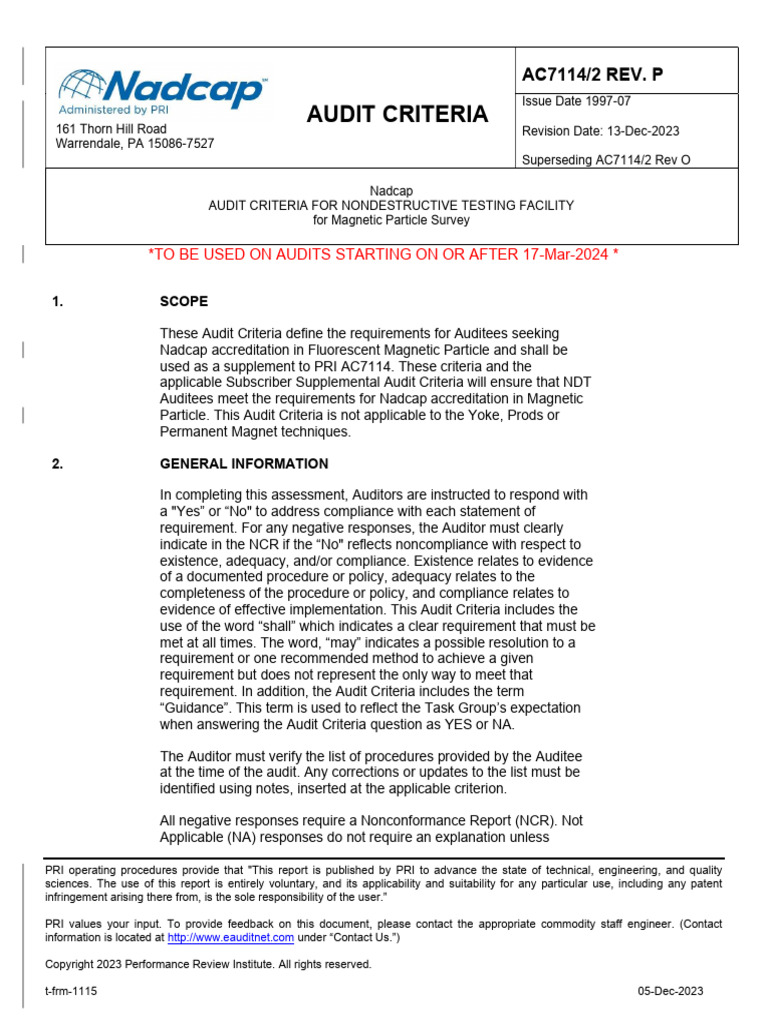AC7114-2 Rev P | PDF | Calibration | Audit