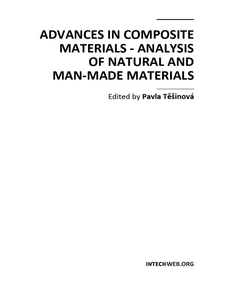 Advances In Composite Materials Analysis Of Natural And Man Made 