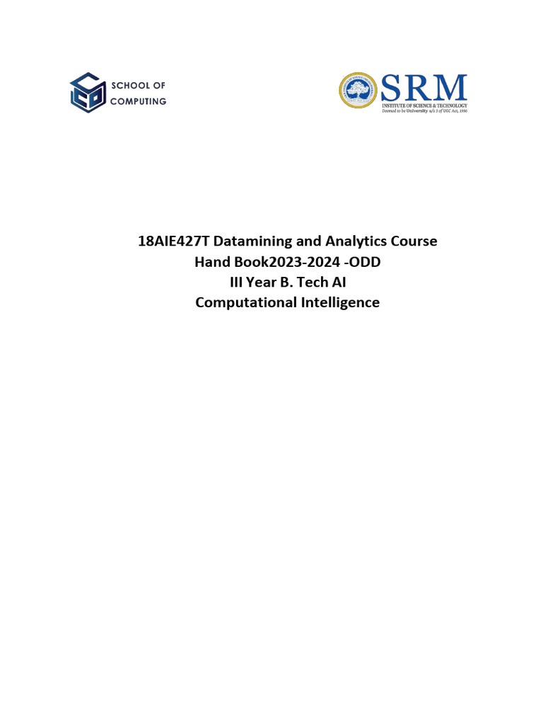 DM Handbook | Download Free PDF | Cluster Analysis | Statistical ...