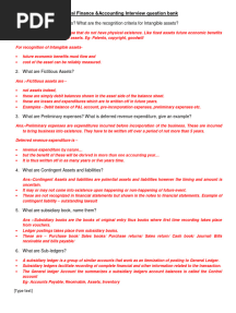 General Finance &accounting Interview Question Bank