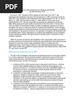 Development of An IEP