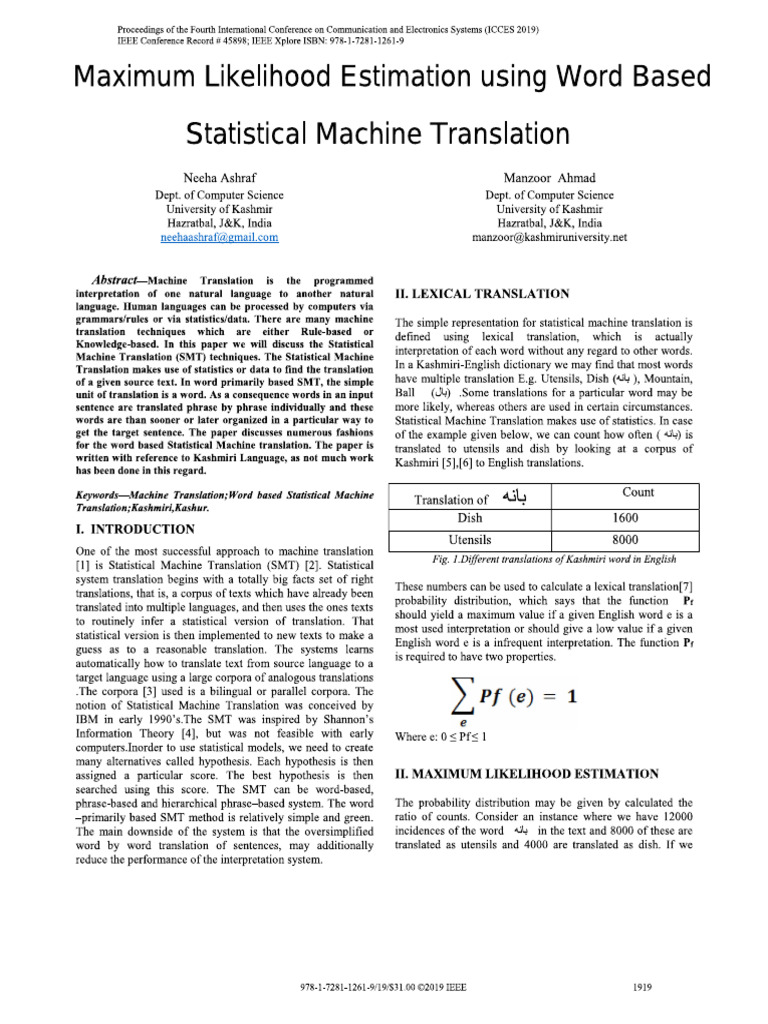 Maximum Liklihood Estimation Pdf