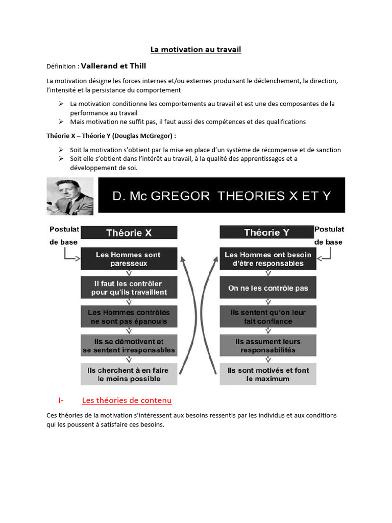 Théories de la motivation au travail | PDF | Motivation | Motivant