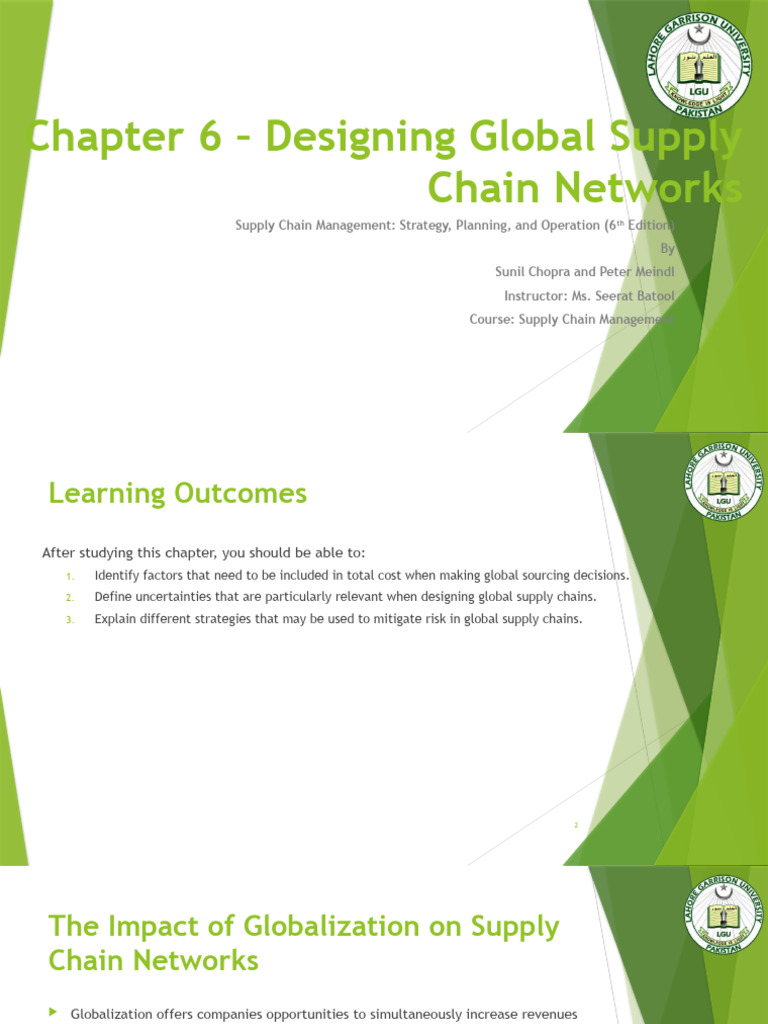Chapter 6 - Designing Global Supply Chain Networks. | PDF | Risk ...