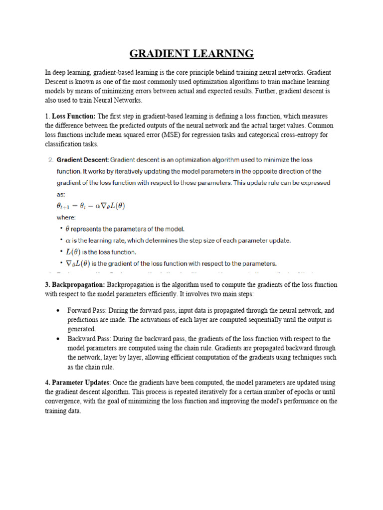 Gradient Descent in Neural Networks | PDF | Artificial Neural Network ...