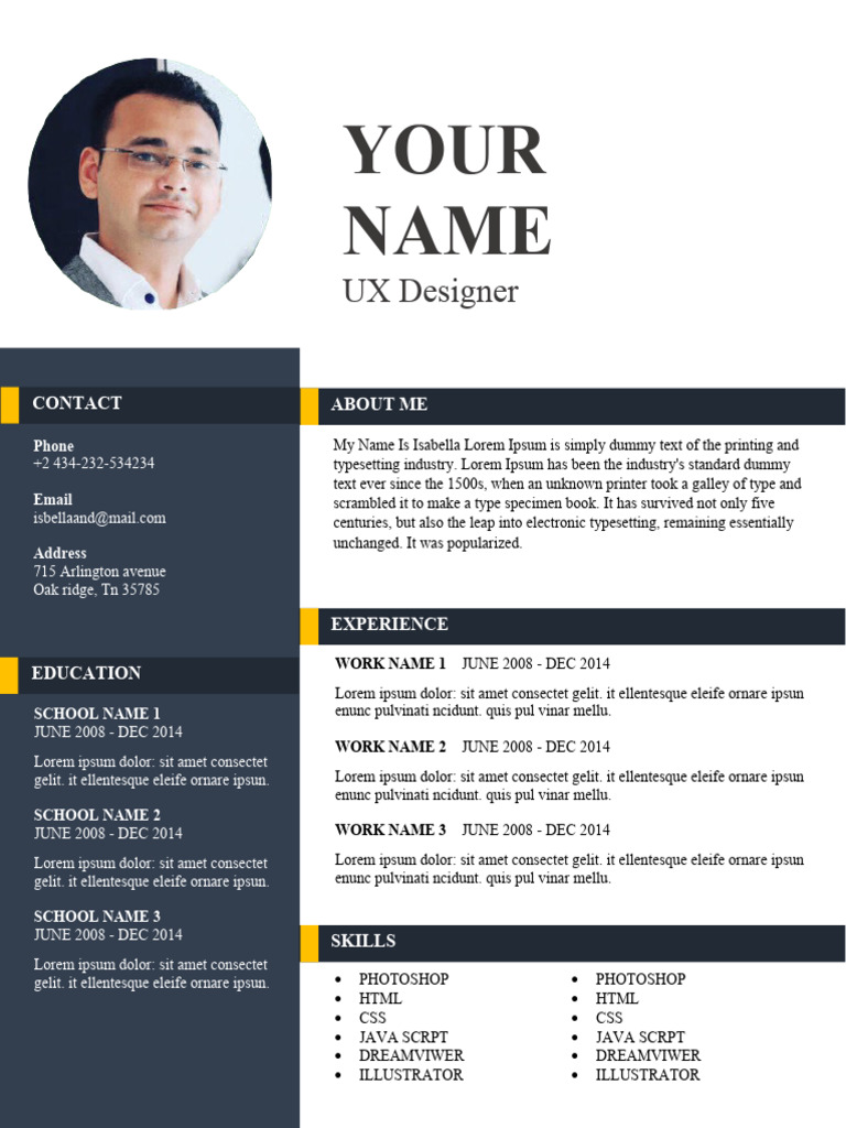 Resume CV Format Download-27 | Download Free PDF | Text | Written