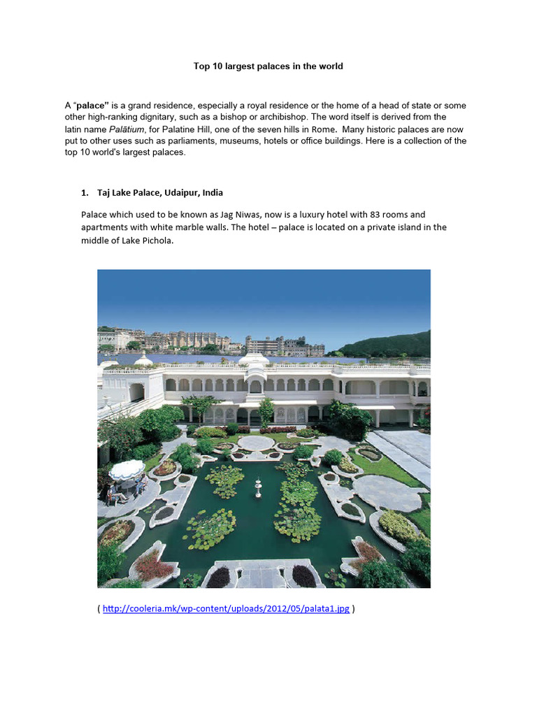 Top 10 Largest Palaces In The World Pdf Palace Lhasa