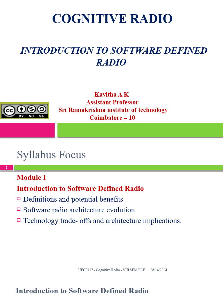 Introduction to Software Defined Radio | PDF | Software Defined Radio ...