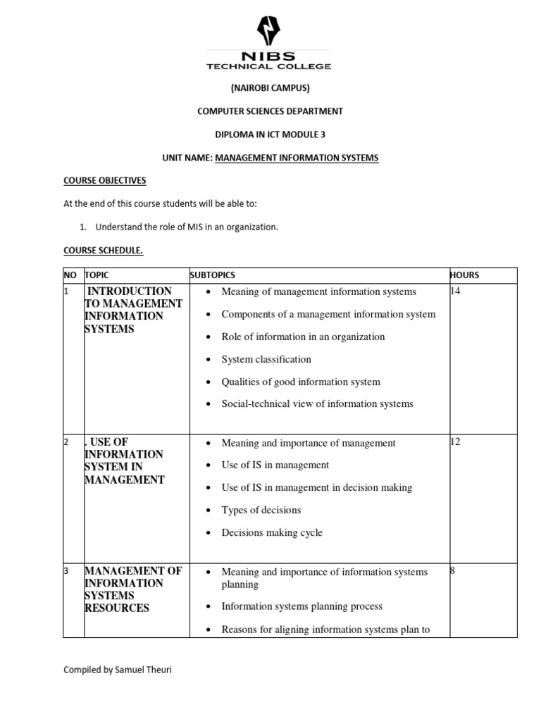 Management Information Systems Overview | PDF | System | Information System