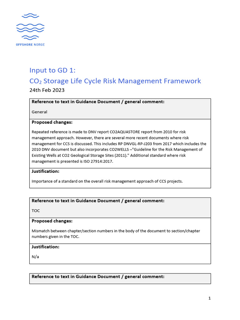 CO2 Storage Life Cycle Risk Management Framework (2023) | PDF ...