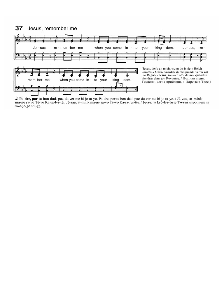 Jesus remember me taize music pdf