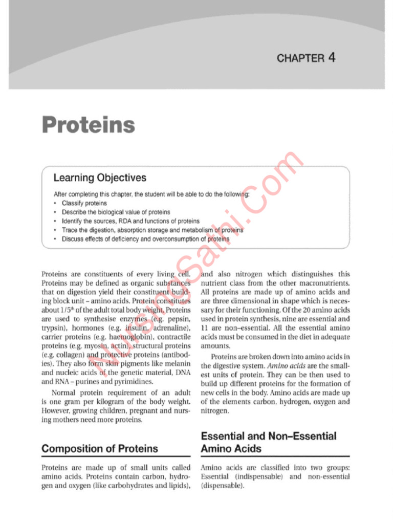 Proteins | PDF | Dietitian | Nutrition