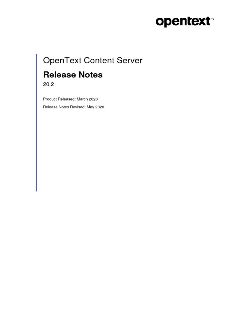 OpenText Content Server 20.2 Notes | PDF | Microsoft Office | Http Cookie